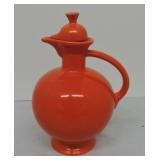 Vintage Fiesta carafe, red, repair to lid