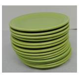 Vintage Fiesta 7" plate group, 14 chartreuse, some