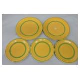 Vintage Fiesta plate group, yellow with