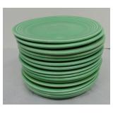 Vintage Fiesta 7" plate group, 16 green