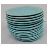 Vintage Fiesta 7" plate group, 16 turquoise