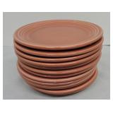 Vintage Fiesta 7" plate group, 13 rose, some wear