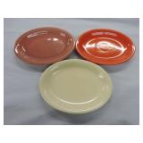 Vintage Fiesta oval platter group,