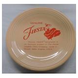 Fiesta Post 86 12" dancing lady tray, apricot