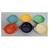 Vintage Fiesta cream soup group, all 6