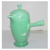 Vintage Fiesta demitasse coffee pot, green, base