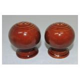 Vintage Fiesta Amberstone pair of shakers