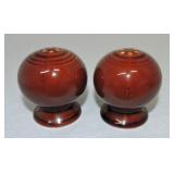 Vintage Fiesta Amberstone pair of shakers