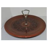 Vintage Fiesta Amberstone sandwich tray