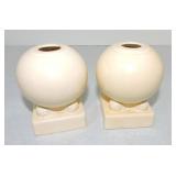 Vintage Fiesta pair of bulb candle holders,