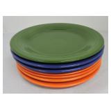 Vintage Fiesta 10" plate group, 4 red,