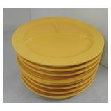 Vintage Fiesta 10 1/2" compartment plate group,