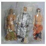 GI Joe lot of 3 vintage figures, one with space