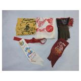 Lot of bandanas, gloves, ties, and more: