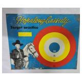 Hopalong Cassidy metal target sign, 2 sided,