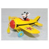 Mickey Mouse diecast airplane, 4"