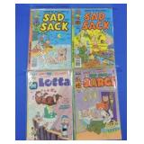 Harvey World lot of 4 comic books: Sad Sack #282 &