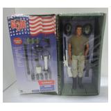 GI Joe foot locker with battle gear and figure,