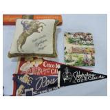 Lot of 3 felt pennants: Roy Rogers, Cisco Kid,