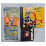 Gene Autry 33 rpm album set, and 2 Rudolph