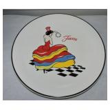 Fiesta Post 86 12" serving tray with dancing girl