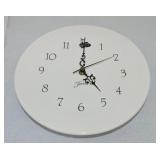 Fiesta Post 86 plate clock, white