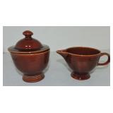 Vintage Fiesta Amberstone cream & sugar
