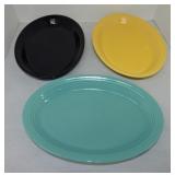 Fiesta Post 86 lot of 3 - 13" oval platters, mixed