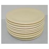 Vintage Fiesta 9" plate group, 12 ivory