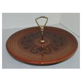 Vintage Fiesta Amberstone sandwich tray