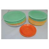 Vintage Fiesta lot of 9 - 6" and 8 - 7" plates and