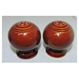 Vintage Fiesta Amberstone salt & pepper shakers
