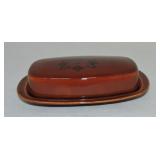Vintage Fiesta Amberstone butter dish
