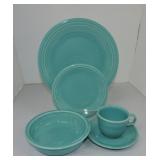 Fiesta Post 86 5 pc place setting, turquoise