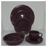 Fiesta Post 86 5 pc place setting, heather