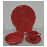 Fiesta Post 86 5 pc place setting, scarlet