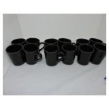 HLC set of 12 black mugs
