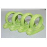 Fiesta Post 86 set of 4 napkin rings, chartreuse