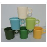 Vintage Fiesta mug group, 6 mixed, nick to