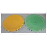 Vintage Fiesta 13" chop plate, green & yellow