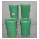Vintage Fiesta juice tumbler group, 4 green