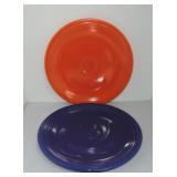 Vintage Fiesta 15" chop plate group, red & cobalt