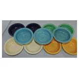 Vintage Fiesta 4 1/2" fruit bowl group, 11 mixed