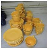 Vintage Fiesta cup & saucer group, yellow -