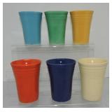 Vintage Fiesta water tumbler group, all 6