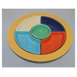 Vintage Fiesta relish tray, all 6 colors