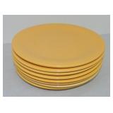 Vintage Fiesta 9" plate group, 8 yellow