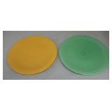 Vintage Fiesta 13" chop plate, green & yellow