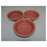Vintage Fiesta lot of 3 - 8 1/2" nappy bowls,