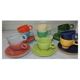 Vintage Fiesta cup & saucer group, all 11 colors